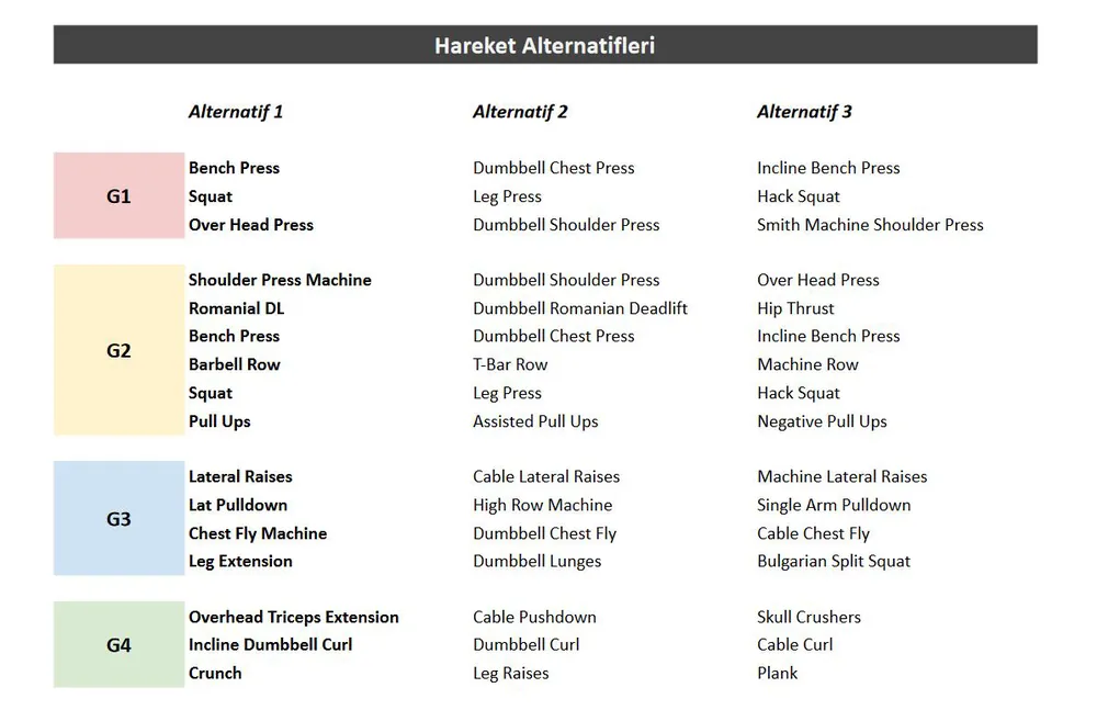 Hareket Alternatifleri