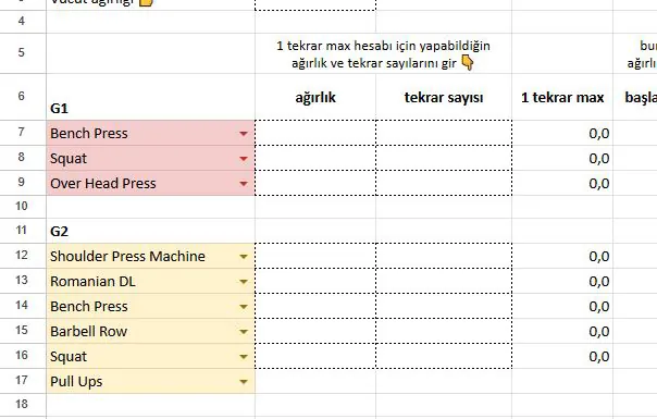 Programa Başlangıç Ağırlıkları
